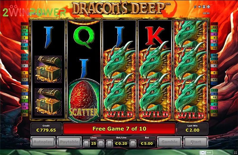 игровой слот dragons deep в казино миллион