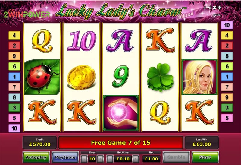 lucky lady s charm deluxe game by greentube 15311337321466 image