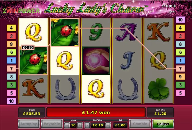lucky lady s charm deluxe game by greentube 15311337328057 image