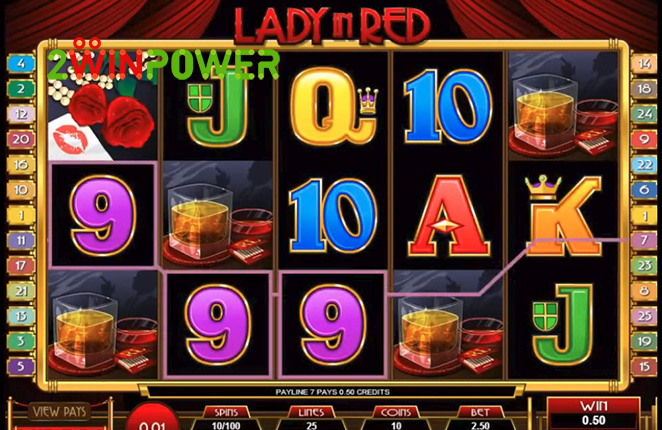 microgaming lady in red 15083237091174 image