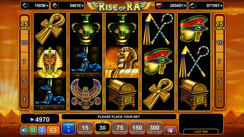 EGT gioco slot online Rise of Ra