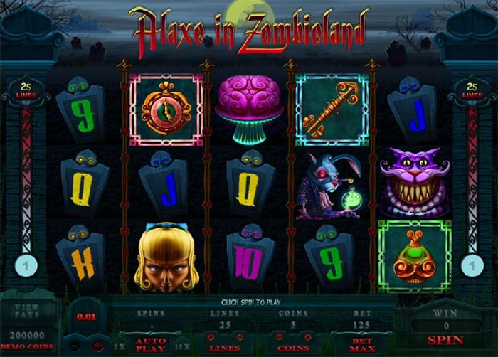 Alaxe in Zombieland slot by Microgaming