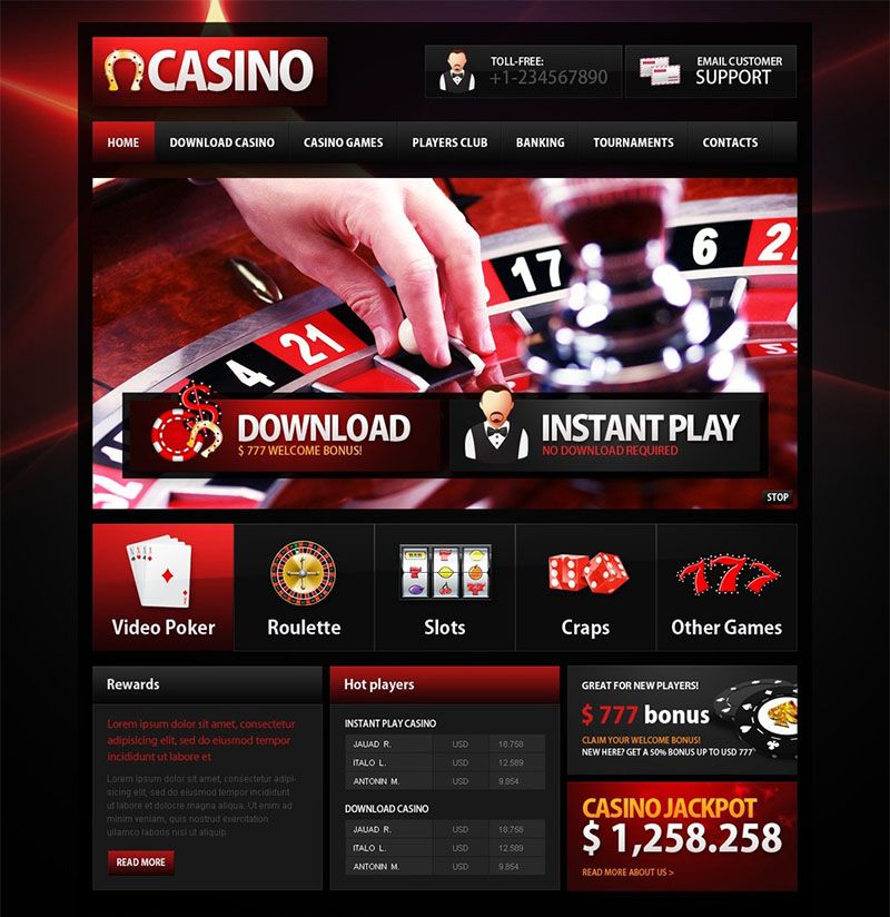 Casino website creation
